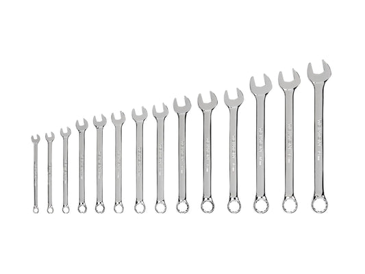 Tekton Combination Wrench Set, 14-Piece (6-19 mm) Front View