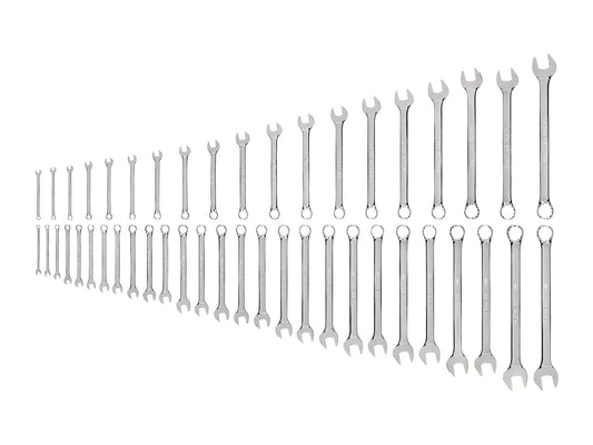 Tekton Combination Wrench Set, 46-Piece (1/4 - 1-1/4 in, 6-32 mm) Front View