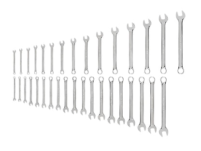 Tekton Combination Wrench Set, 34-Piece (1/4-1 in, 6-24 mm) Front View