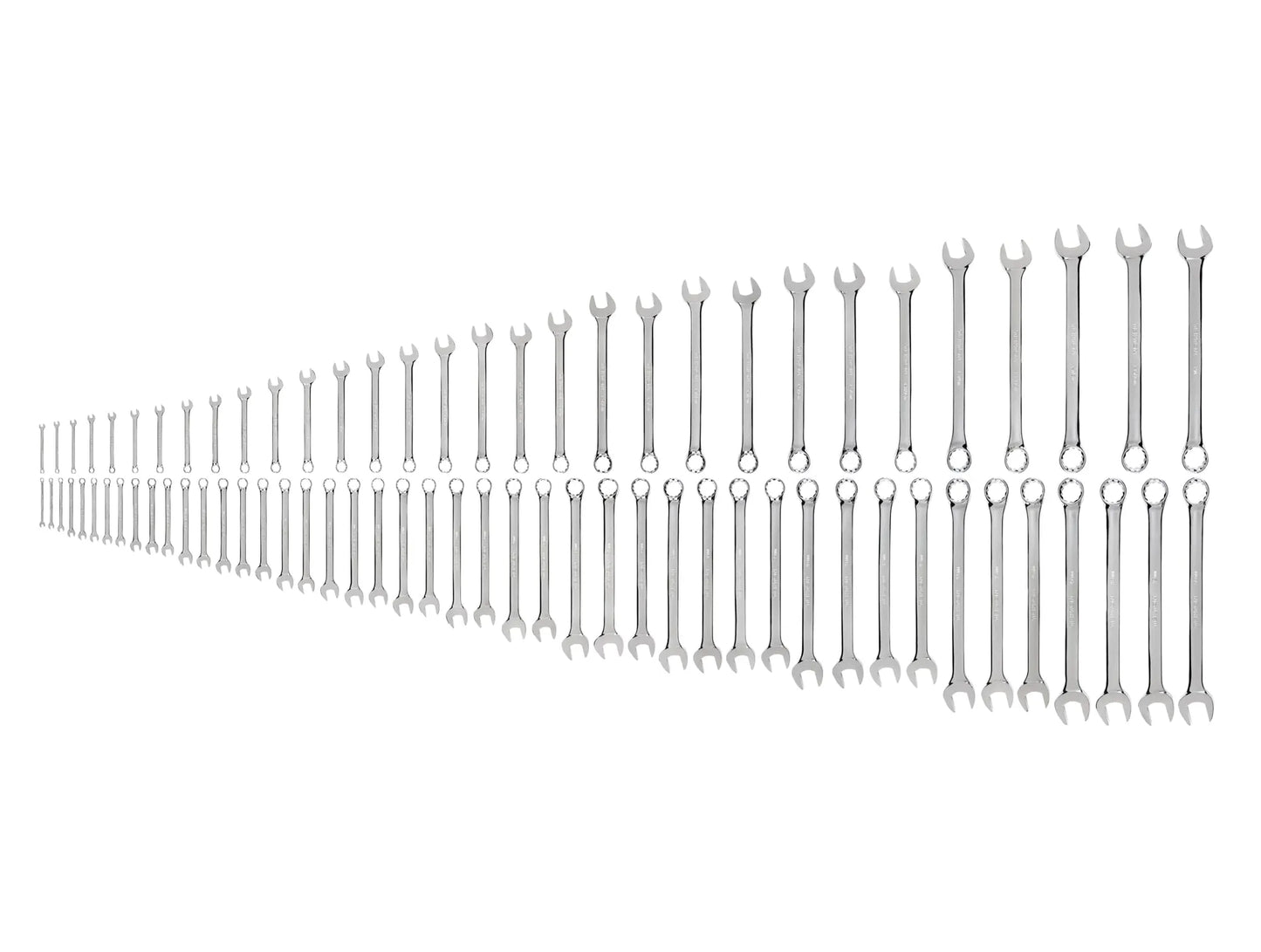 Tekton Combination Wrench Set, 76-Piece (1/4-2 in, 6-50 mm) Front View