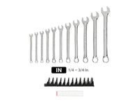Tekton Combination Wrench Set with Modular Organizers, 11-Piece (1/4-3/4 in) Front View