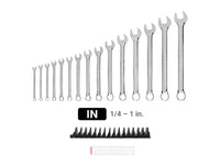 Tekton Combination Wrench Set with Modular Organizers, 15-Piece (1/4-1 in) Front View
