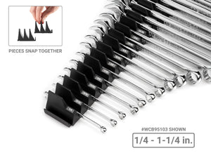 Tekton Combination Wrench Set with Modular Organizers, 19-Piece (1/4 - 1-1/4 in)