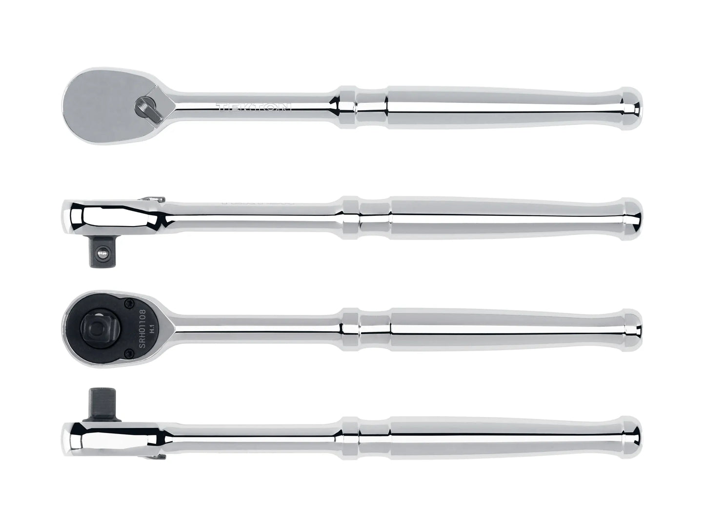 Tekton 3/8" Drive x 8" Polished Grip Ratchet multiple View