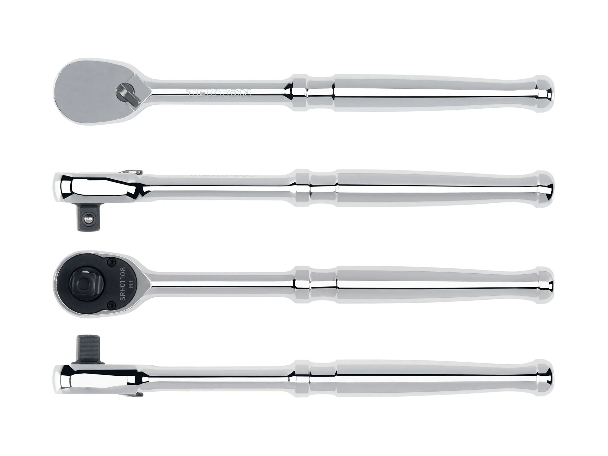 Tekton 3/8" Drive x 8" Polished Grip Ratchet multiple View