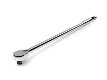Tekton 3/8" Drive x 18" Polished Grip Extra-Long Ratchet Front View