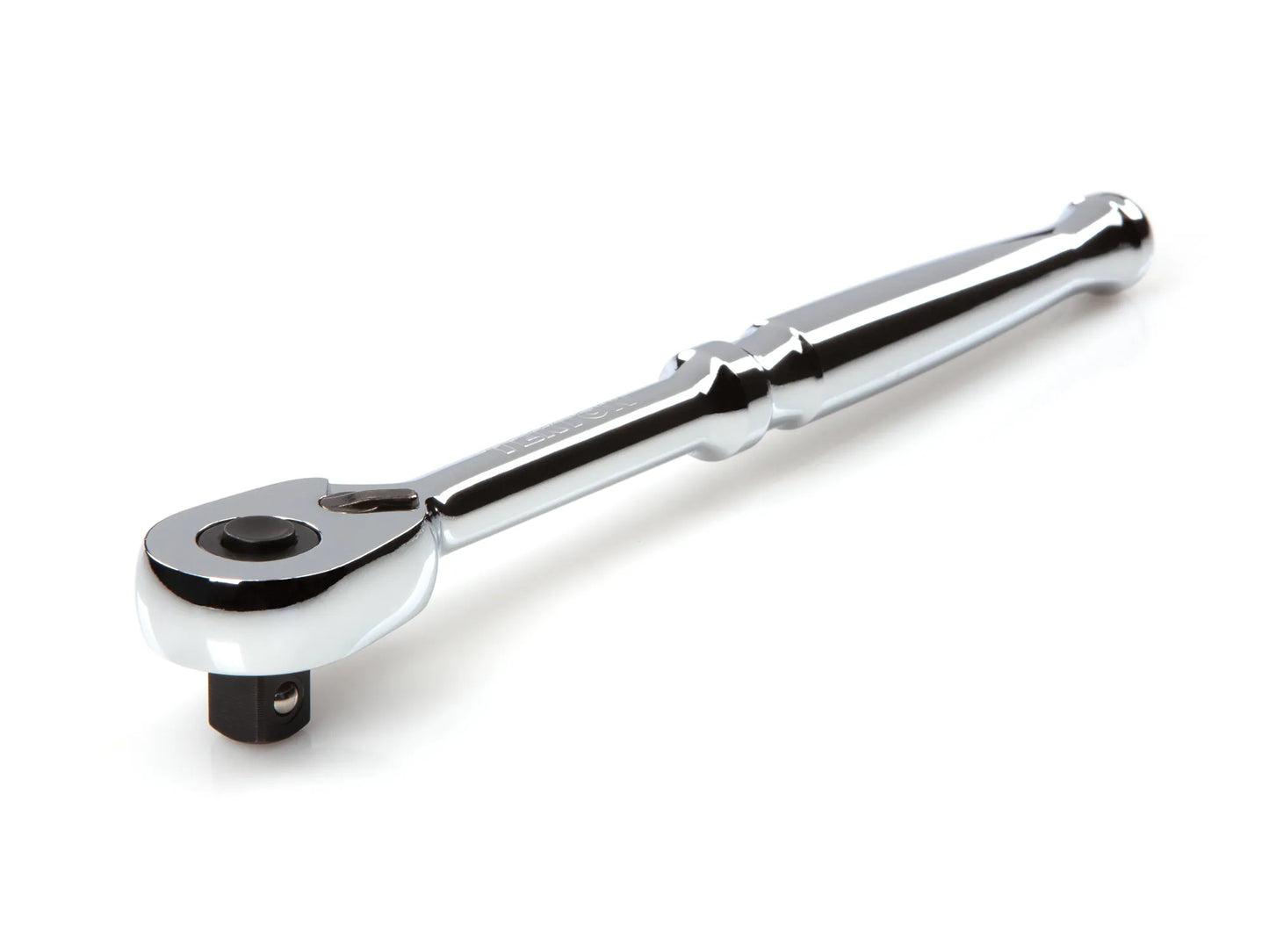 Tekton 3/8" Drive x 8" Polished Grip Ratchet with Quick Release Button Front View