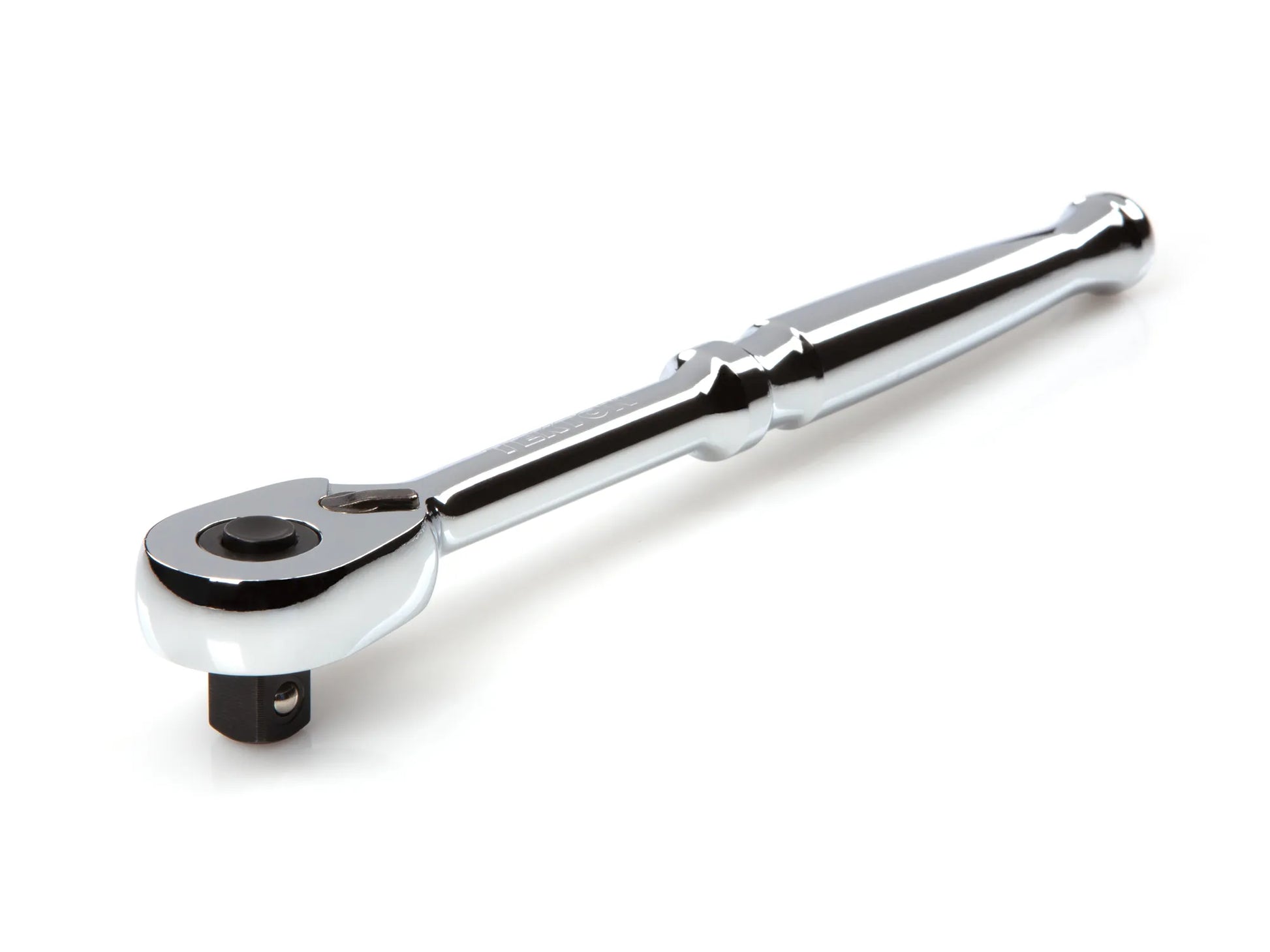 Tekton 3/8" Drive x 8" Polished Grip Ratchet with Quick Release Button Front View