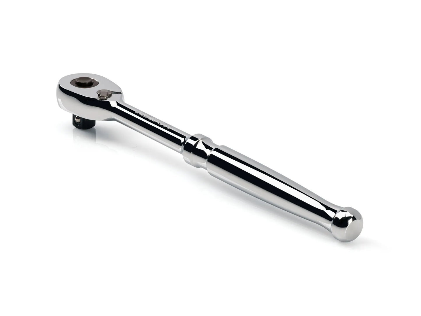 Tekton 3/8" Drive x 8" Polished Grip Ratchet with Quick Release Button Left View