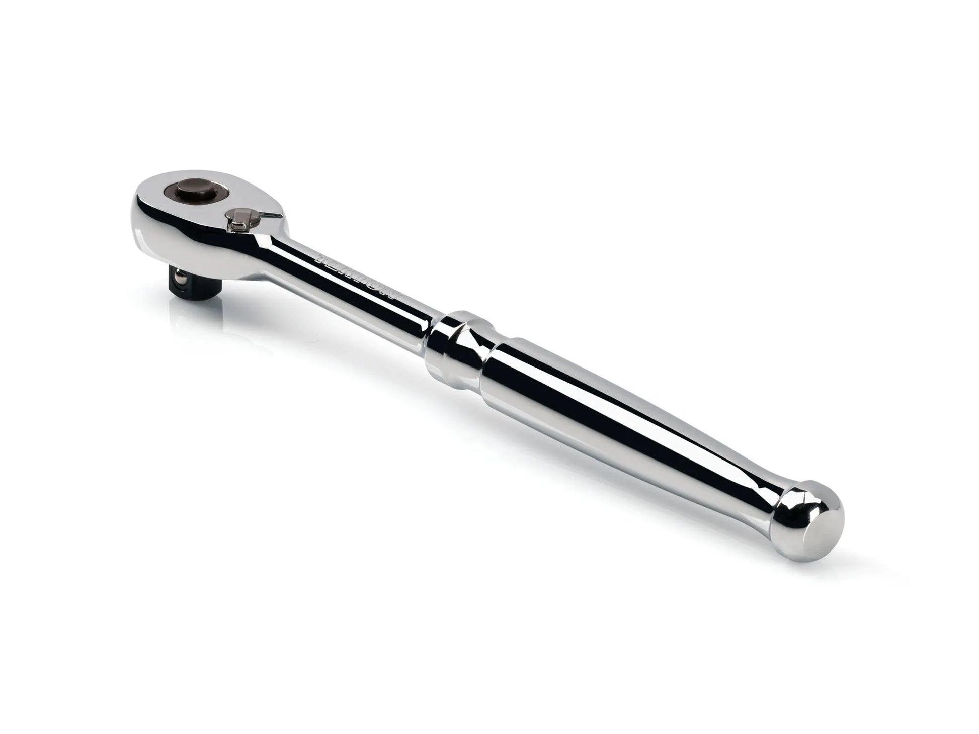 Tekton 3/8" Drive x 8" Polished Grip Ratchet with Quick Release Button Left View