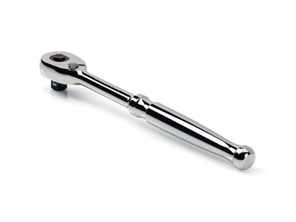 Tekton 3/8" Drive x 8" Polished Grip Ratchet with Quick Release Button Left View