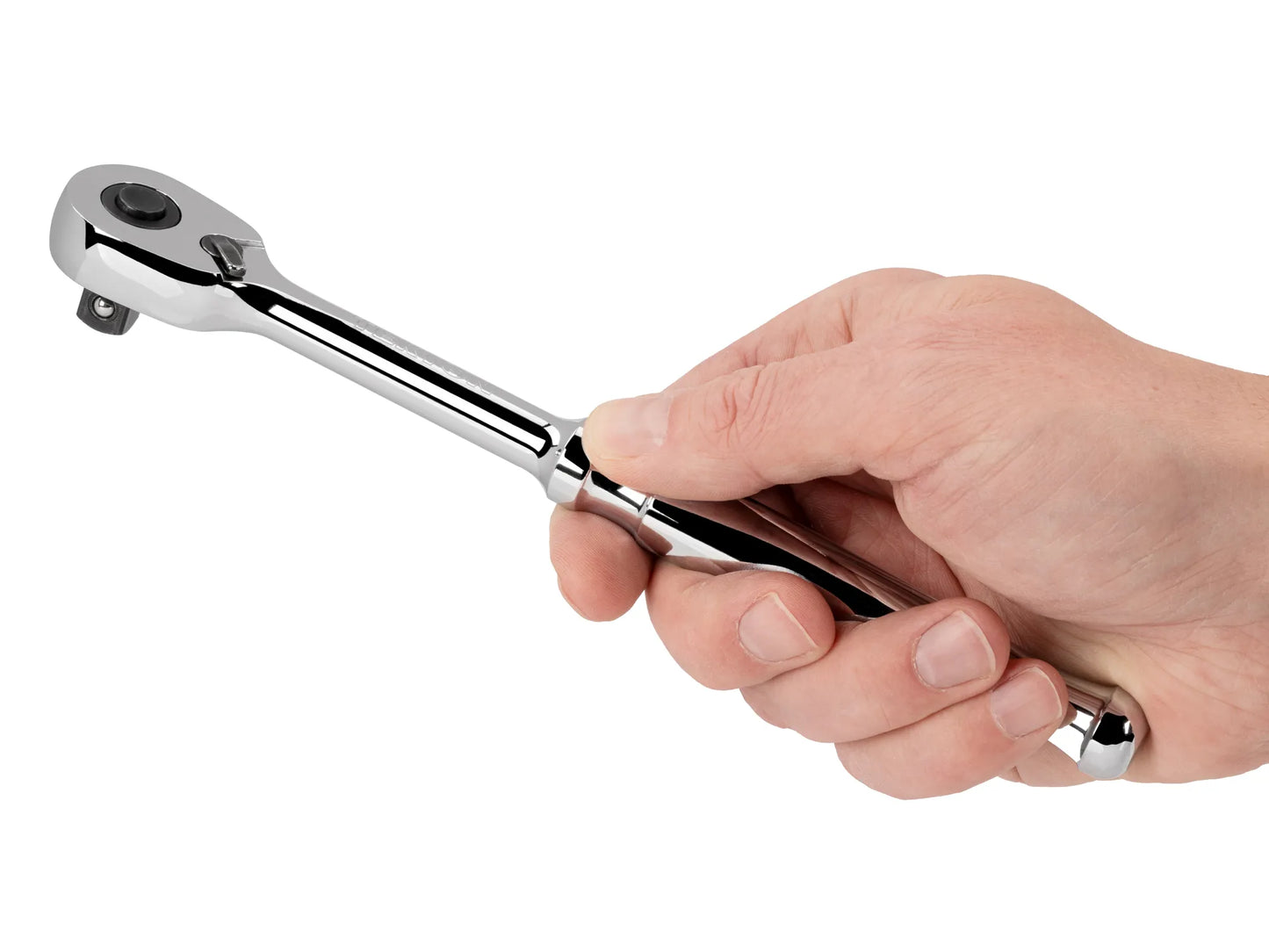 Tekton 3/8" Drive x 8" Polished Grip Ratchet with Quick Release Button