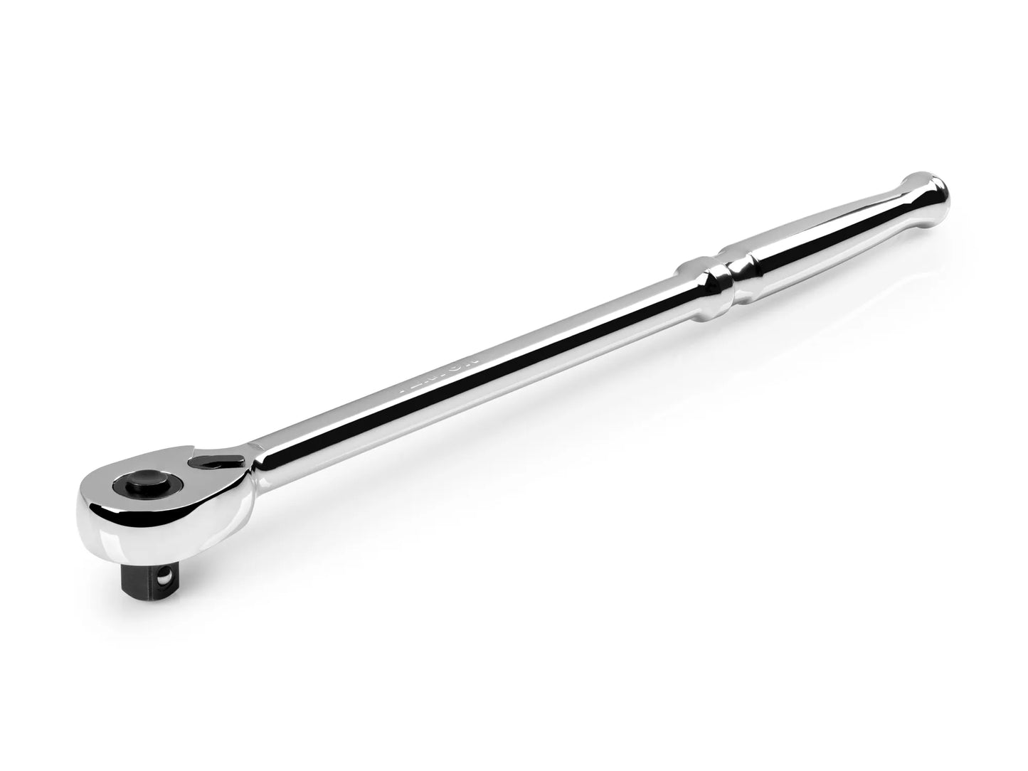 Tekton 3/8" Drive x 12" Polished Grip Long Ratchet with Quick Release Button Front View
