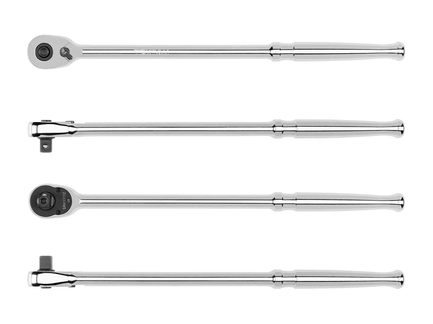 Tekton 3/8" Drive x 12" Polished Grip Long Ratchet with Quick Release Button Multiple Views