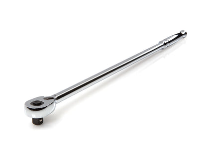 Tekton 3/8" Drive x 18" Polished Grip Extra-Long Ratchet with Quick Release Button Right View