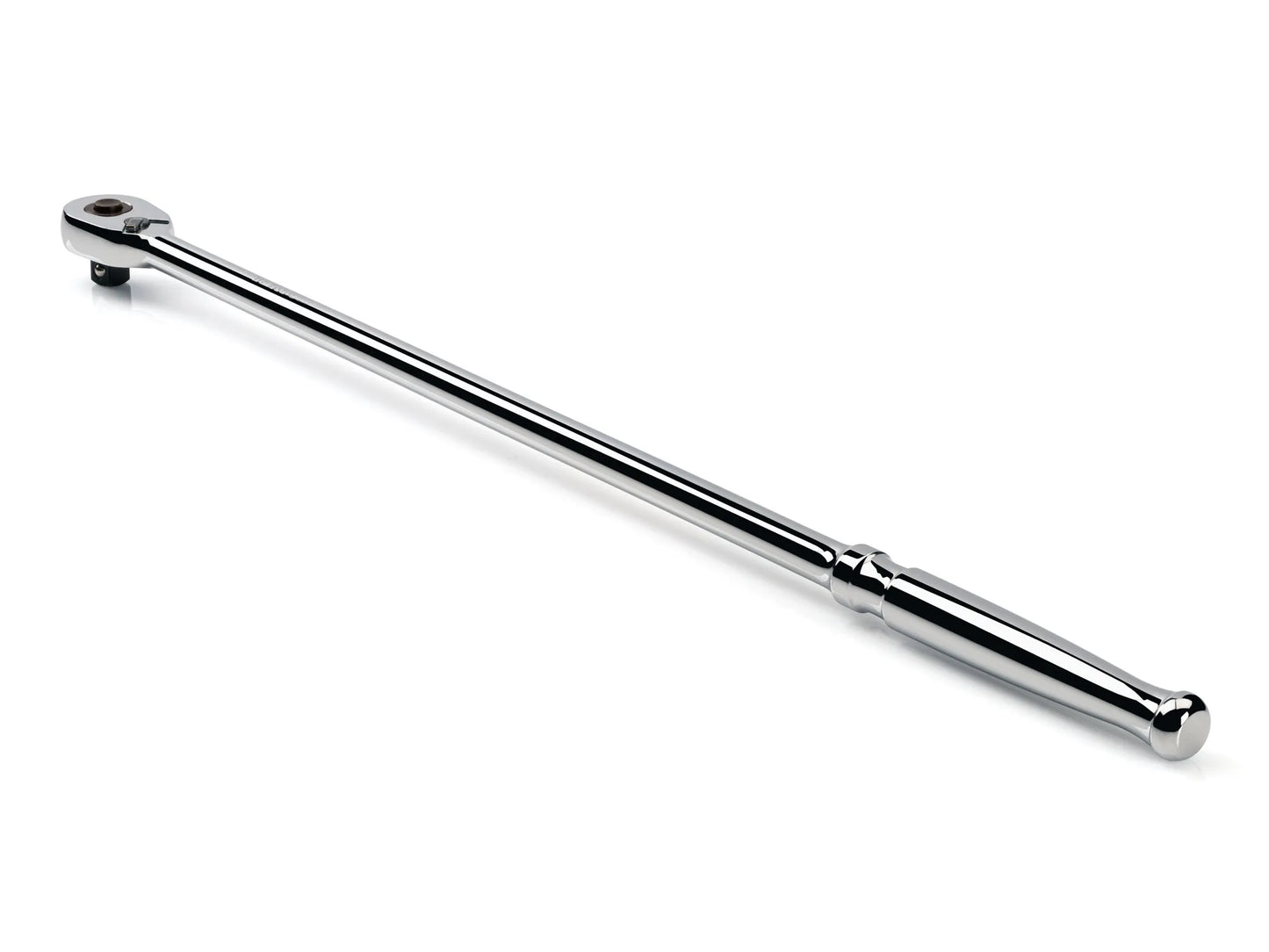 Tekton 3/8" Drive x 18" Polished Grip Extra-Long Ratchet with Quick Release Button Left View