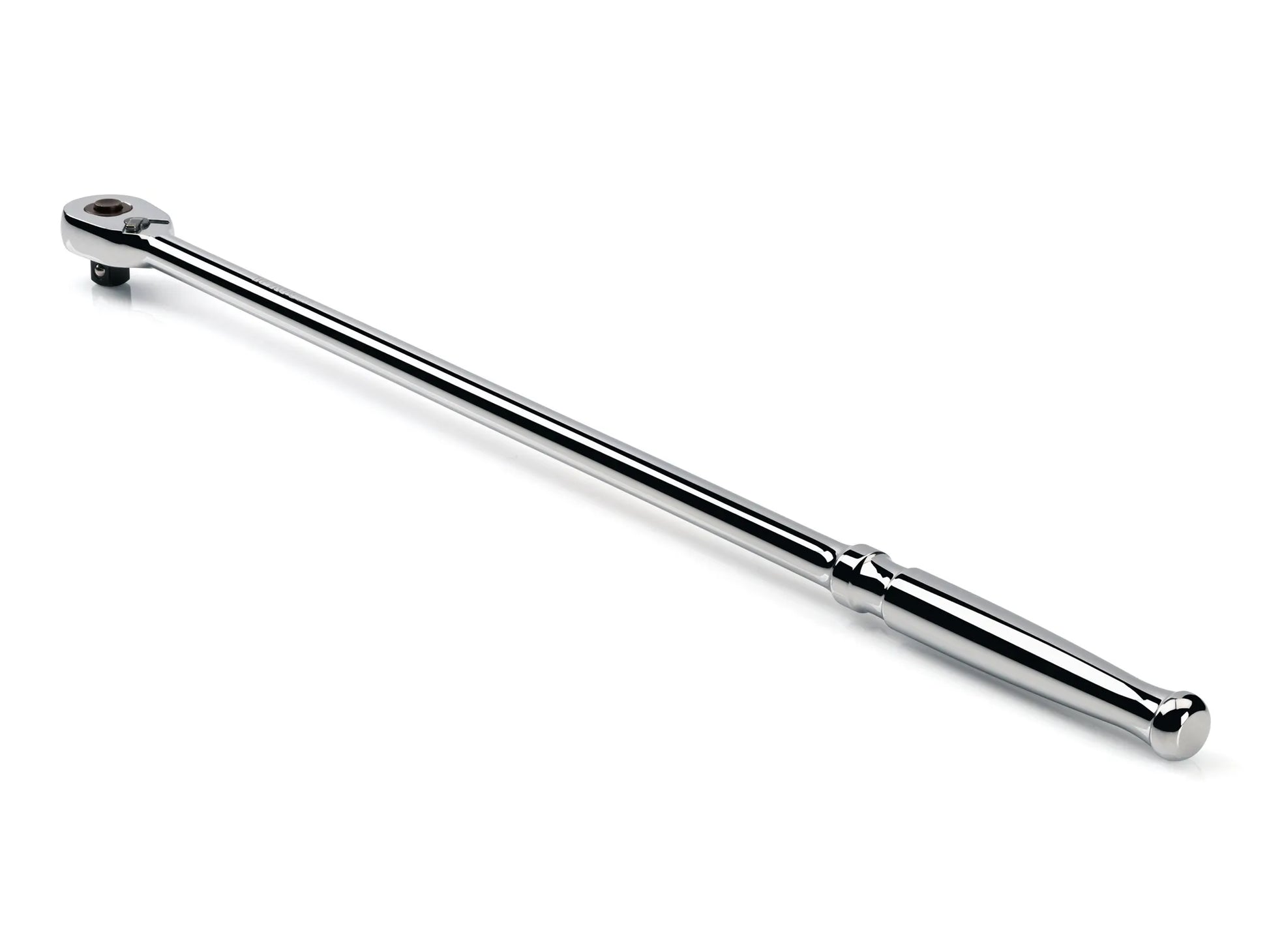 Tekton 3/8" Drive x 18" Polished Grip Extra-Long Ratchet with Quick Release Button Left View
