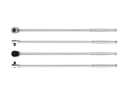 Tekton 3/8" Drive x 18" Polished Grip Extra-Long Ratchet with Quick Release Button Multiple Views
