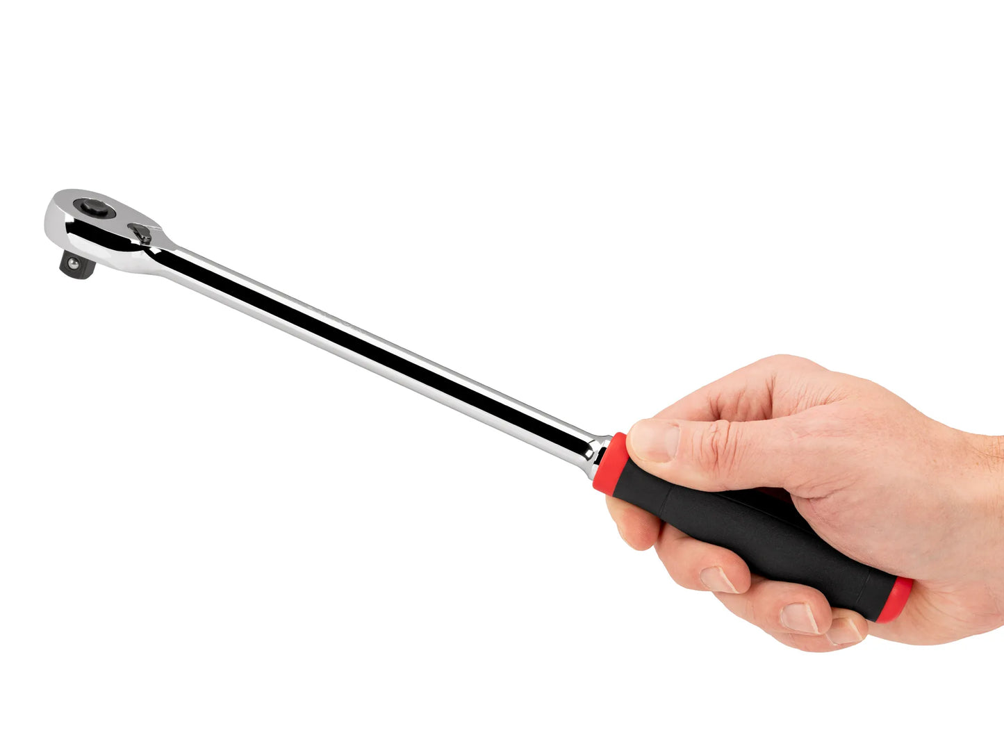 Tekton 3/8" Drive x 12" Comfort Grip Long Ratchet with Quick Release Button Left View