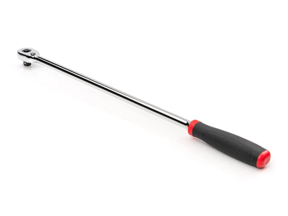 Tekton 3/8" Drive x 18" Comfort Grip Extra-Long Ratchet with Quick Release Button Left and Top View