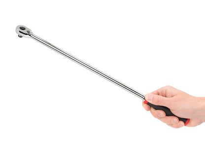 Tekton 3/8" Drive x 18" Comfort Grip Extra-Long Ratchet with Quick Release Button Left View