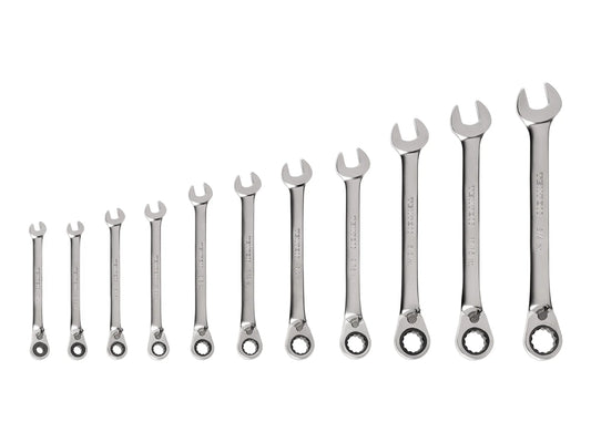 Tekton Reversible 12-Point Ratcheting Combination Wrench Set, 11-Piece (1/4-3/4 in) Front view