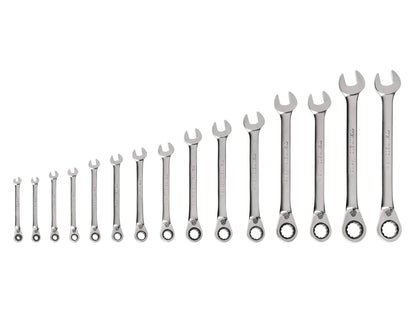 Tekton Reversible 12-Point Ratcheting Combination Wrench Set, 15-Piece (1/4-1 in)