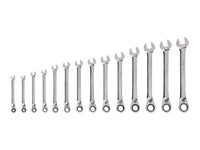 Tekton Reversible 12-Point Ratcheting Combination Wrench Set, 14-Piece (6-19 mm) Front View