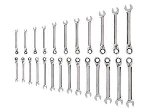 Tekton Reversible 12-Point Ratcheting Combination Wrench Set, 25-Piece (1/4-3/4 in, 6-19 mm)