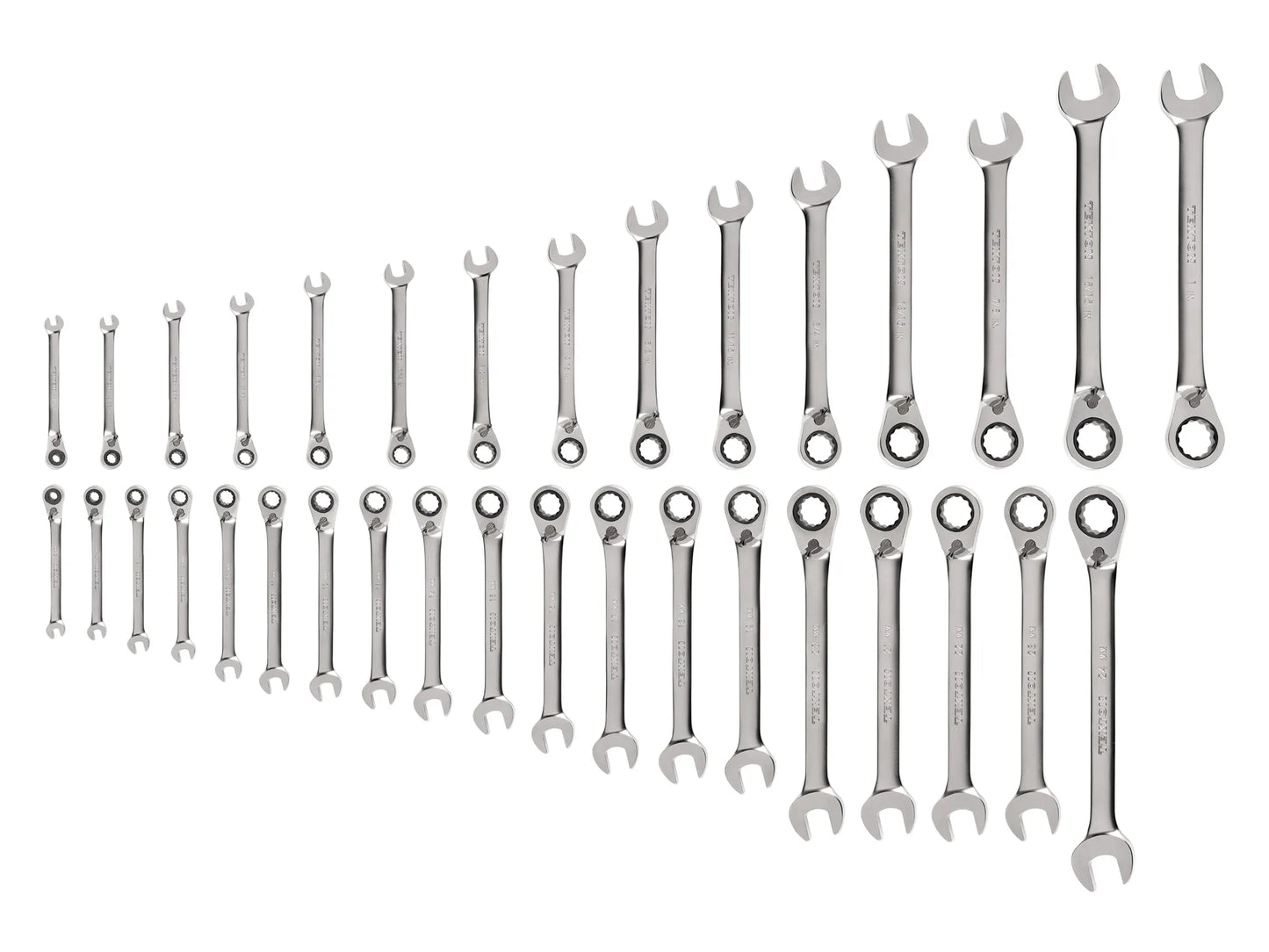 Tekton Reversible 12-Point Ratcheting Combination Wrench Set, 34-Piece (1/4-1 in, 6-24 mm)