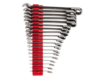 Tekton Reversible 12-Point Ratcheting Combination Wrench Set with Modular Organizers, 19-Piece (6-24 mm)