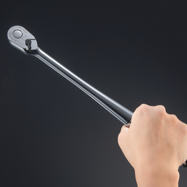 Nepros 3/8" Drive Long Ratchet Handle (90-Tooth) Front View