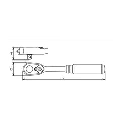 Ko-ken 3/8" Drive x 11" Reversible Ratchet
