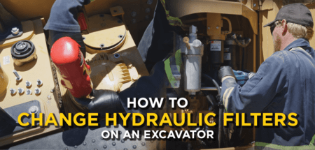 Changing Hydraulic Filters on an Excavator