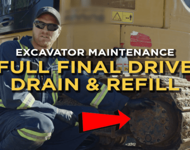 Excavator maintenance full final drive and refill