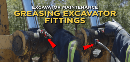 Under 4 Minute Maintenance: Greasing Excavator Fittings