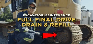 Excavator maintenance full final drive and refill