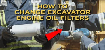 How to change the excavator engine oil filter
