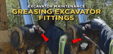 Greasing excavator fittings