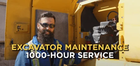 A heavy mechanic is guiding how to do excavator maintenance