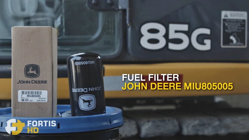 Fuel filter for a John Deere 85G Excavator.