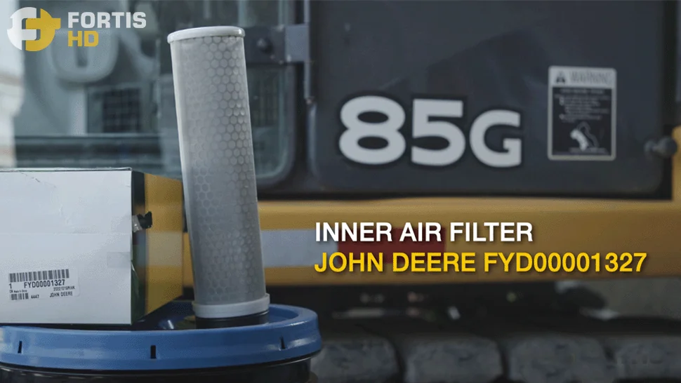 Inner engine air filter for a John Deere 85G Excavator.