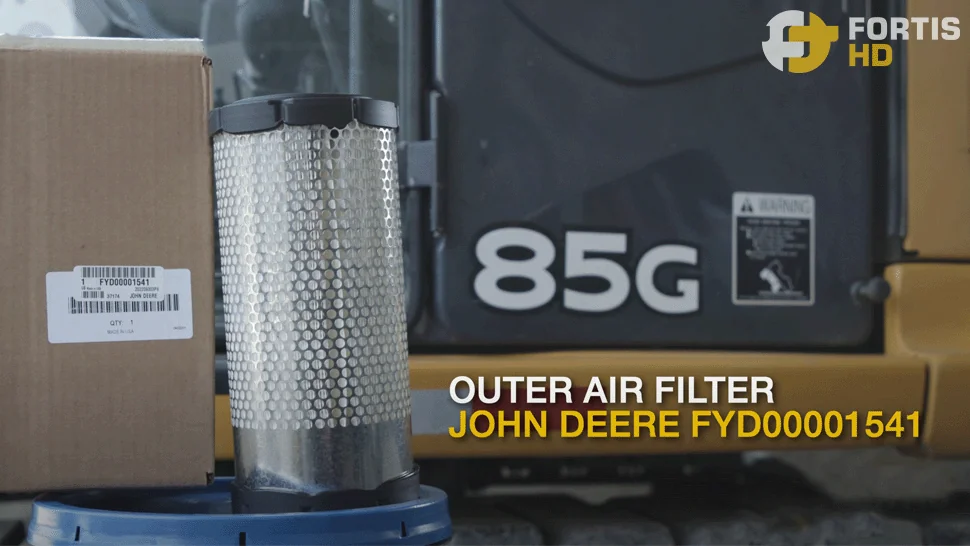 Outer engine air filter for a John Deere 85G Excavator.